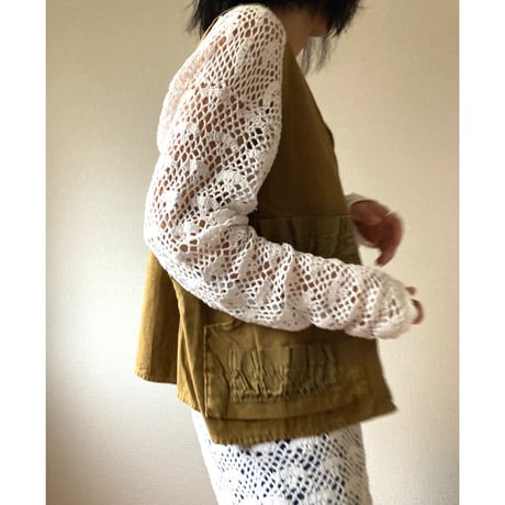 [USED] かぎ編み ロングニット