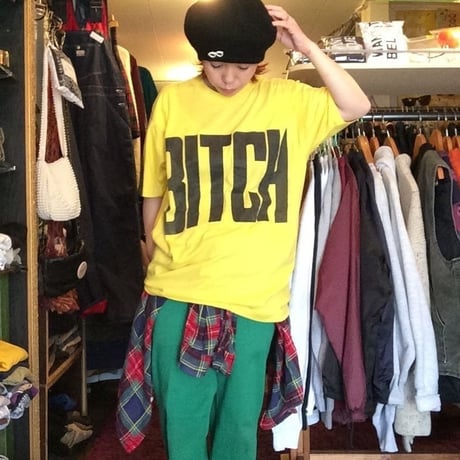 [USED]90's  BITCH プリントシャツ