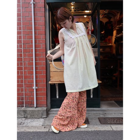 [USED] レーヨン フレア パンツ orange