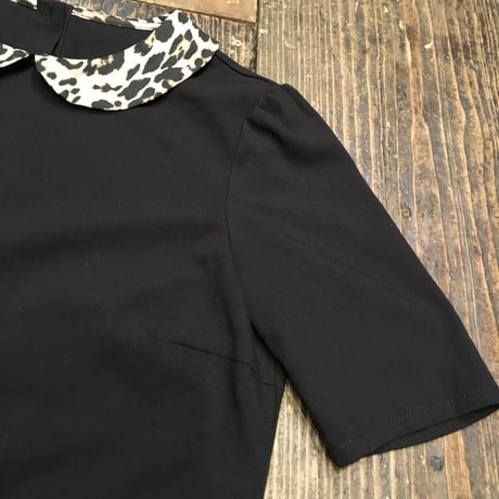 [USED] BLACK × レオパード TOPS