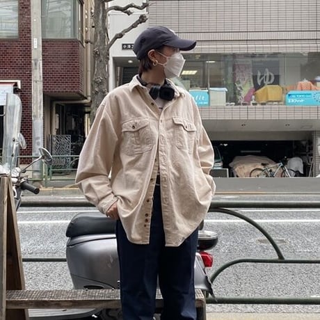 [USED] Eddie Bauer Sorid ネルシャツ