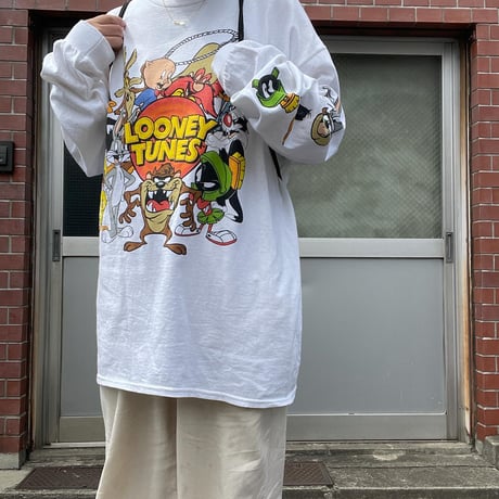 [USED] LOONEY TUNES™︎ 袖プリ ロンtee