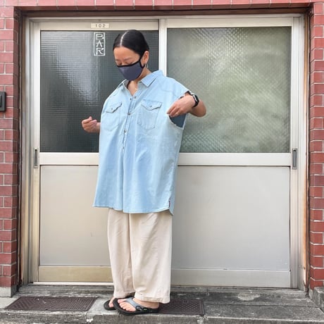 [USED] Wrangler cutoff デニムシャツ 3XL