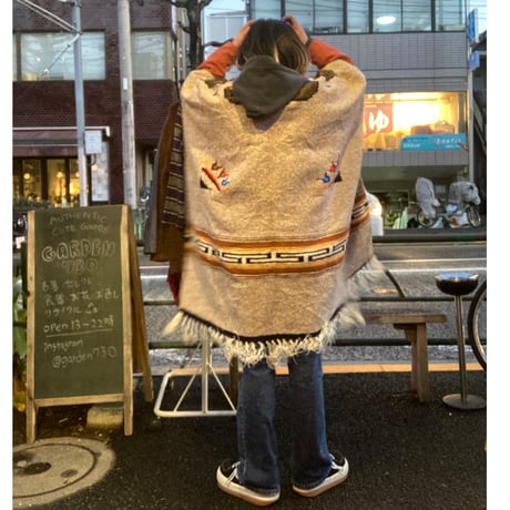 [USED] メキシカンラグ ポンチョ 188×97cm