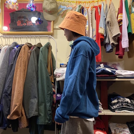 [USED] ORANGE COTTON BUCKET HAT🧡