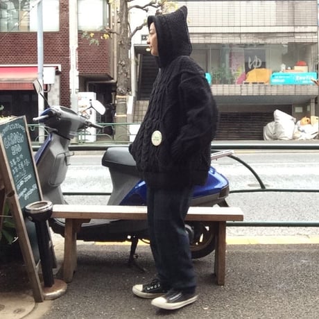 [USED] ARTESANIA Big Size ケーブルニット パーカー