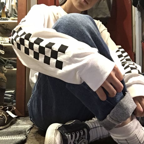 [Naughty]  CHECKER L/SLEEVE TEE