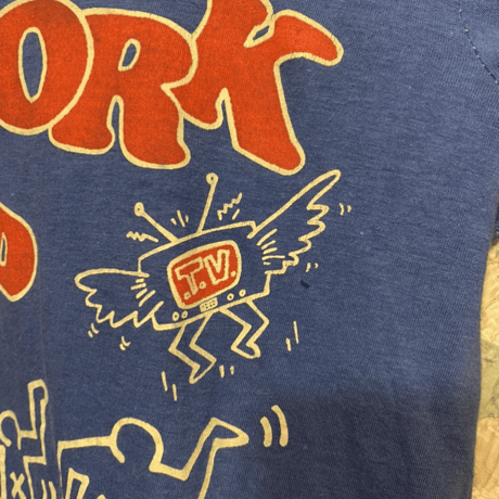 [USED] vintage キースへリング NEW YORK POP tee