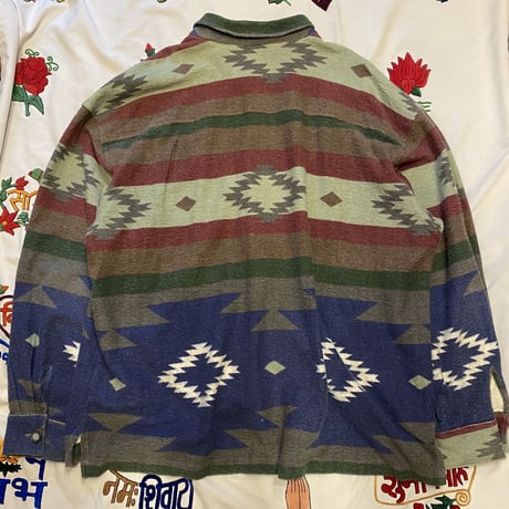 [USED] BiG size♡ネイティブ柄 COTTON シャツ