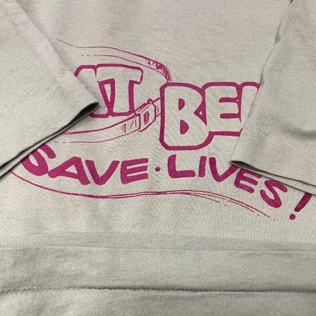 [USED]  80~90's "SEAT BELTS SAVE LIVES!"  Tee