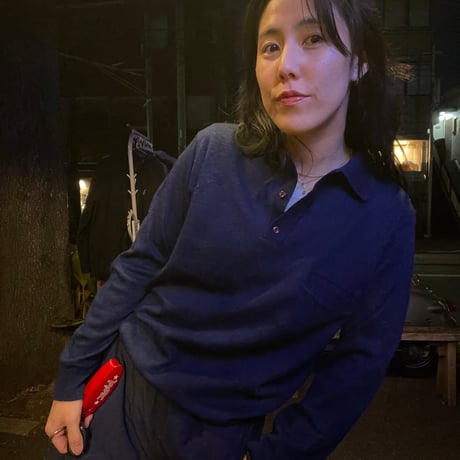 [USED] NAVY カラー の ニットポロ
