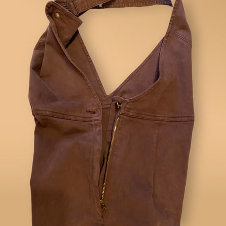 [USED]  GOOD SIZE♡ ストレッチ BROWN オーバーオール