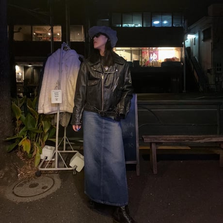 [USED] Hand Paint x "BORO" ライダース Leather JKT ♡🐺