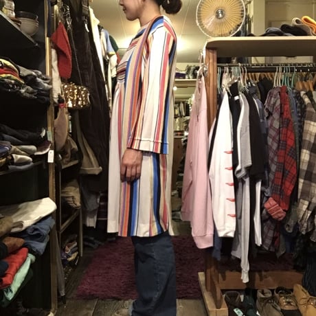 [USED]  70's ストライプ ワンピース