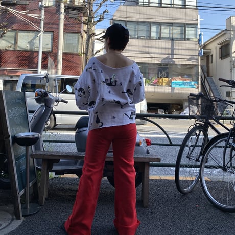[USED] クロネコ発泡プリントSWEAT🐈‍⬛