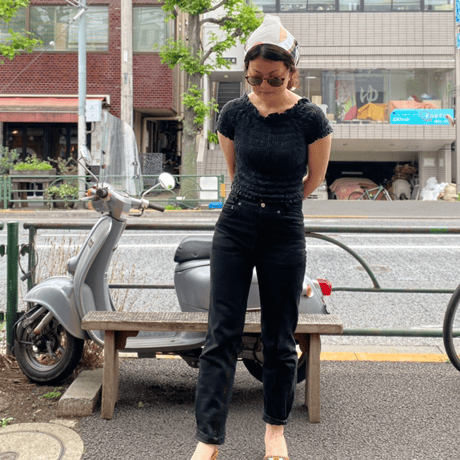[USED] サークル柄 ロングスカーフ