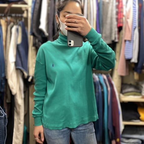 [USED] Ralph Laurenハイネックリブトップス