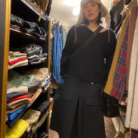[USED] Laula 100%wool カーゴワイドパンツ