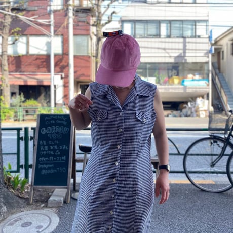 [USED] ギンガム ノースリーブワンピ