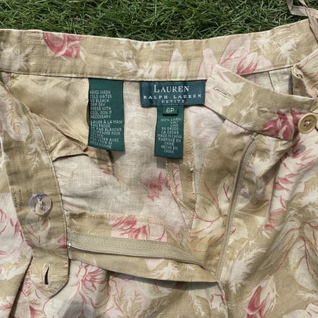 [USED] Lauren  花柄LINEN Shorts