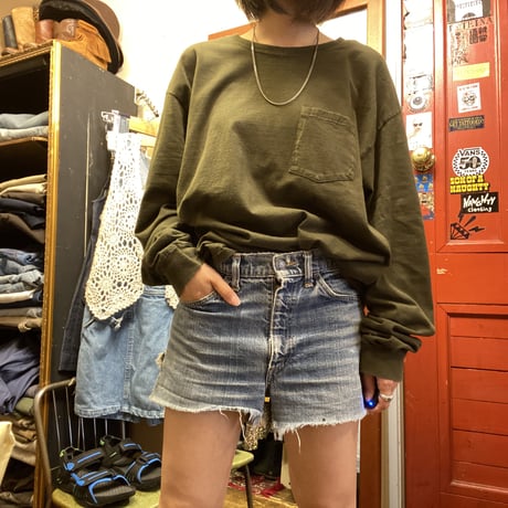 [USED] LEVIS "BIG E"  CUTOFF DENIM / W30 USA
