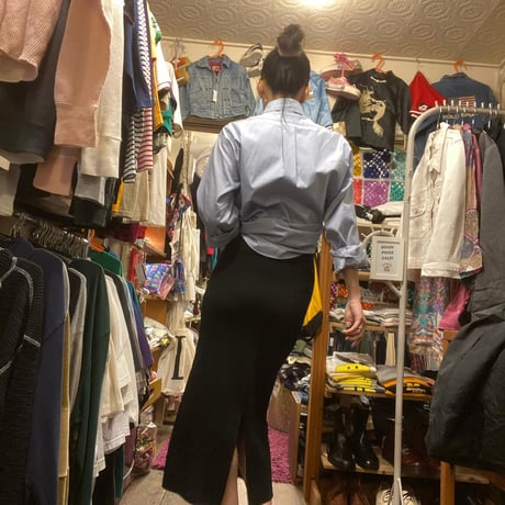 [USED]リブ SLIT BLACK スカート