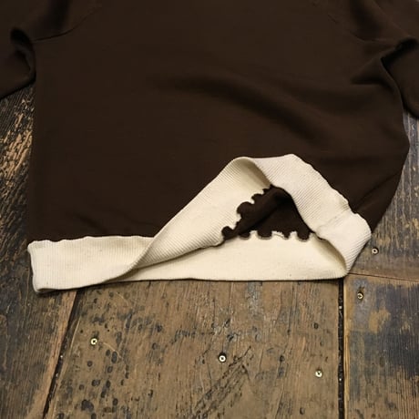 [USED] チョコ色♡ バイカラー SWEAT