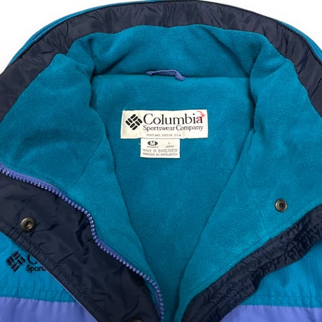 [USED] 90's Columbia 中綿マウンテンパーカー　パープル×グリーン