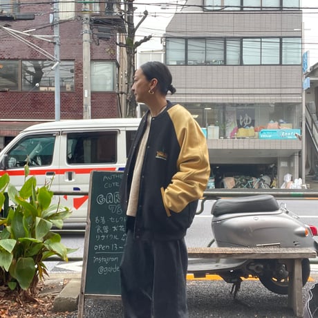 [USED] BLK & CREEM YELLOW レザー スタジャン🟡