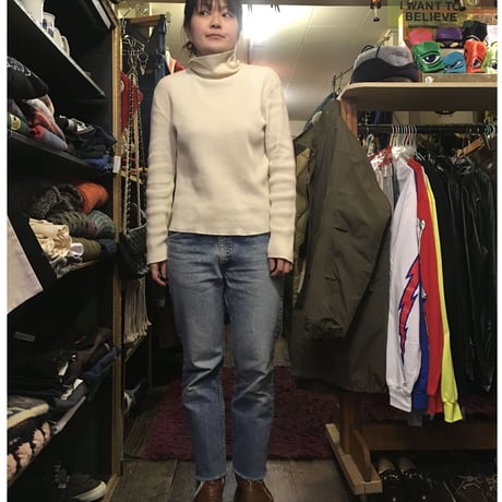 [USED] リブ入りCOTTONタートルネック