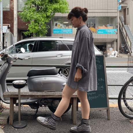 [USED] ストライプコットンSHIRTS / BIGサイズ