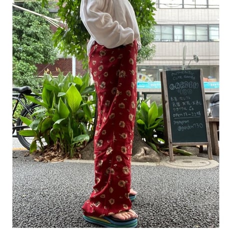 [USED] 花柄レーヨンPANTS