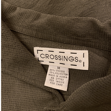 [USED] さらさらVISCOSE✨半袖カーキシャツ