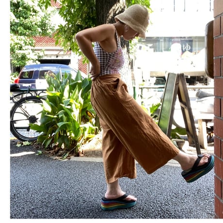 [USED] LINEN WAID PANTS🤎