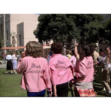 [USED] "Grease"  Pink Ladies サテンジャケット