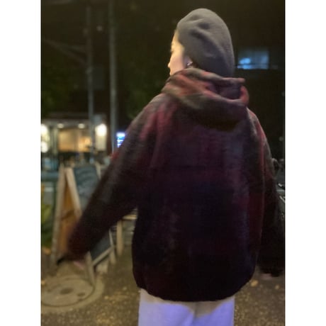 [USED] 柄のフリース!モコモコPARKA!