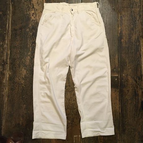 [USED] Vintage  COTTON ペインターパンツ WHITE