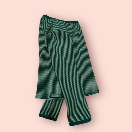 [USED] Good size♡Greenボーダーサーマル