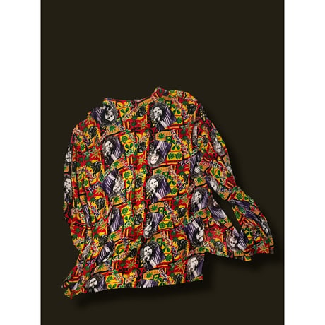 [USED] BOB MARLEY レーヨン P/O SHIRTS