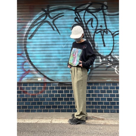 [USED]  春WOOL 2タック スラックス