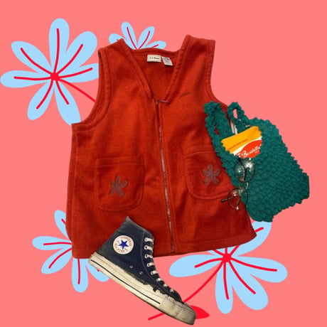 [USED] L.LBean GIRL’Sフリースベスト