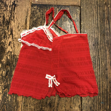 [USED] RED HOT♡シースルーレースキャミ