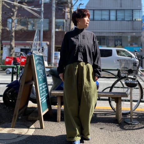 [USED] vintage フロントホック ブラウス