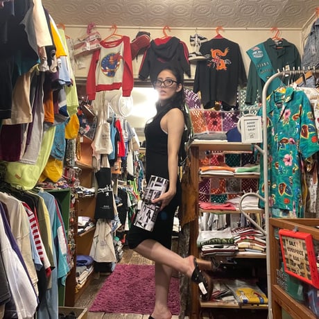 [USED] summer BLACK リブ ワンピース