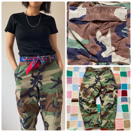 [USED] US MIRITALY  CAMO PANTS - WOODLAND-