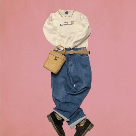 [USED]  NO1.Grandma🌼 襟付きSWEAT