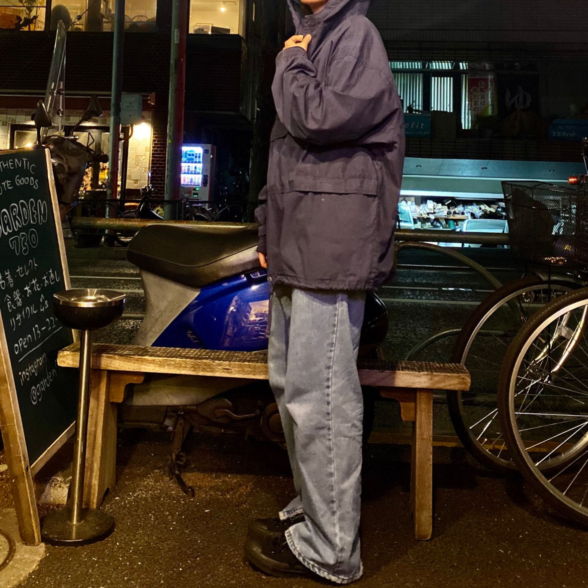 OLD GAP アノラックパーカー　ネイビー 90s OLD GAP アノラックパーカー ネイビー ハーフジップ M相当