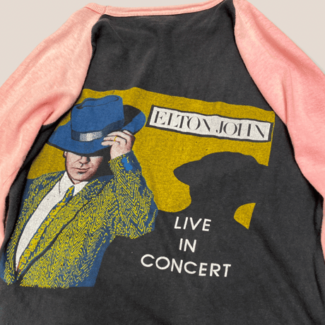 [USED] VINTAGE 'ELTON JOHN'ラグランTee