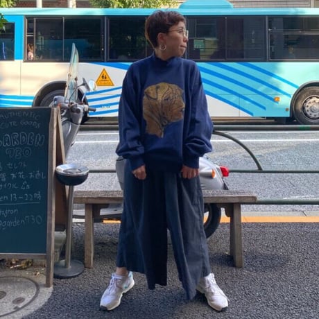 [USED] Lee モックネックプリント🐶スエット💙