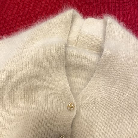 [USED] カーディガン風アンゴラニット🤍